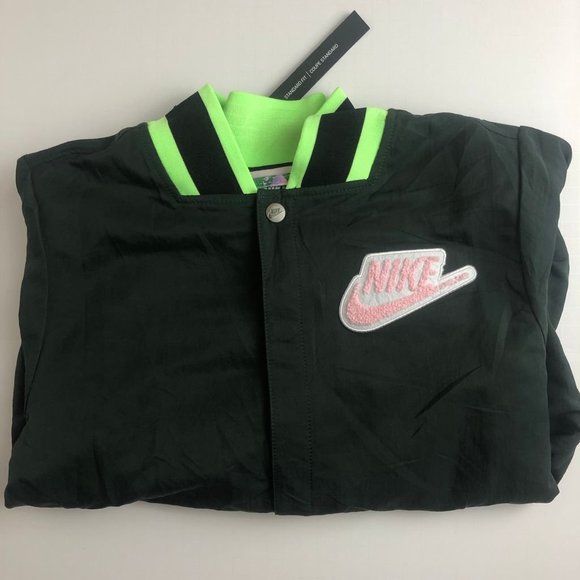 Nike Boy's Size M Varsity Jacket Dark Green New With Tags - Picture 1 of 4